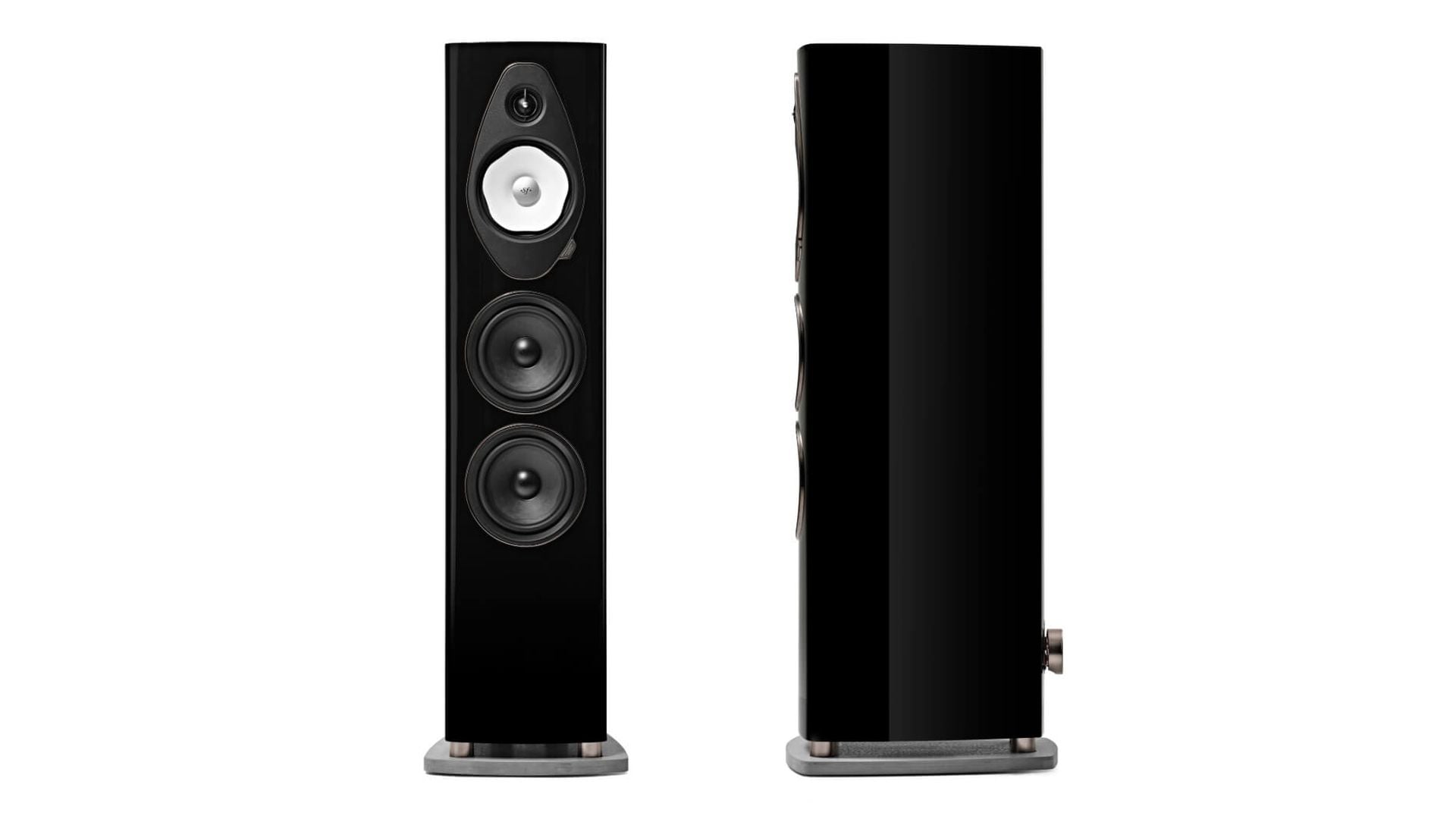 Coppia di diffusori da pavimento Sonus faber Sonetto V in black.