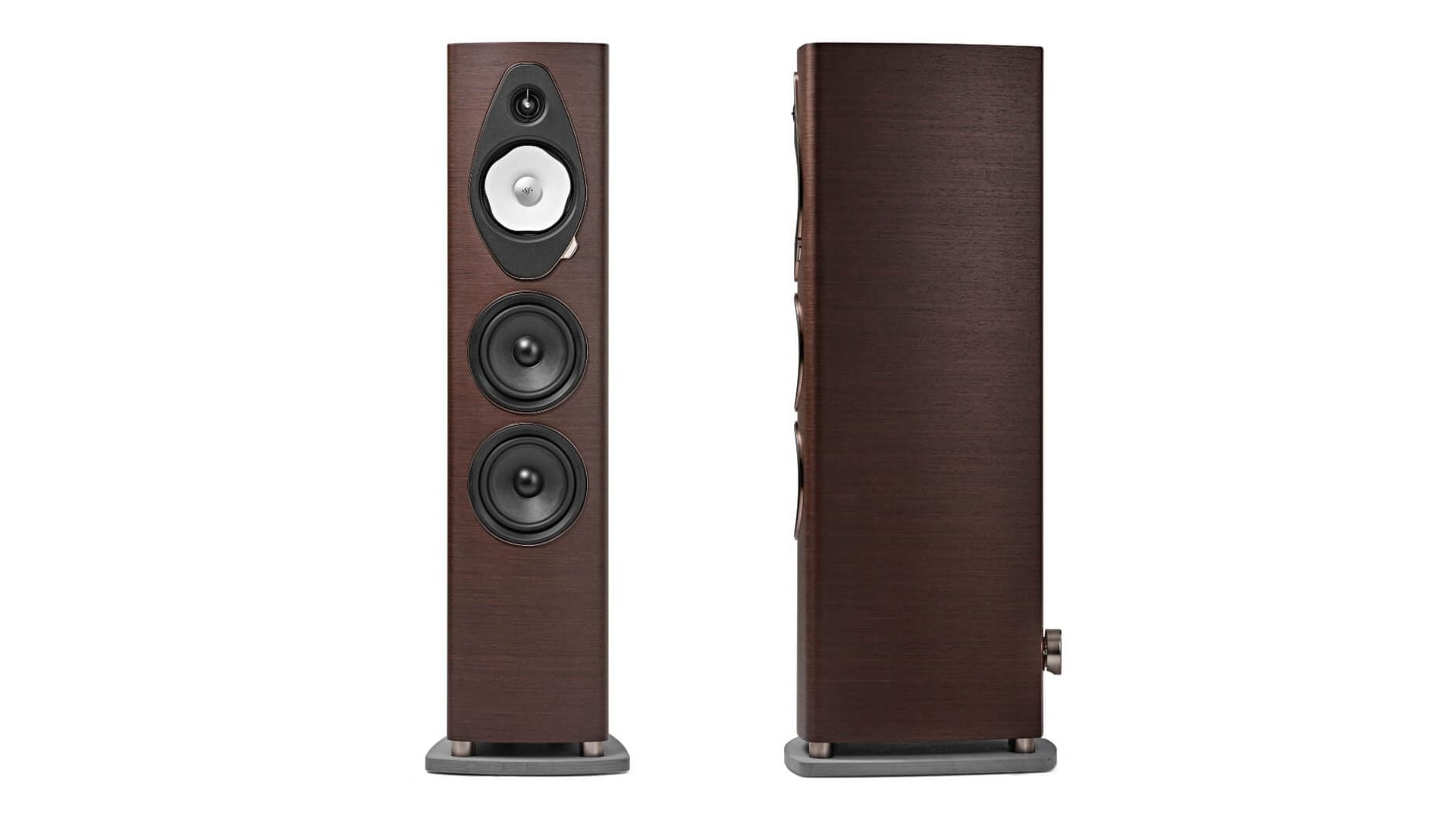 Coppia di diffusori da pavimento Sonus faber Sonetto V in legno wenge.