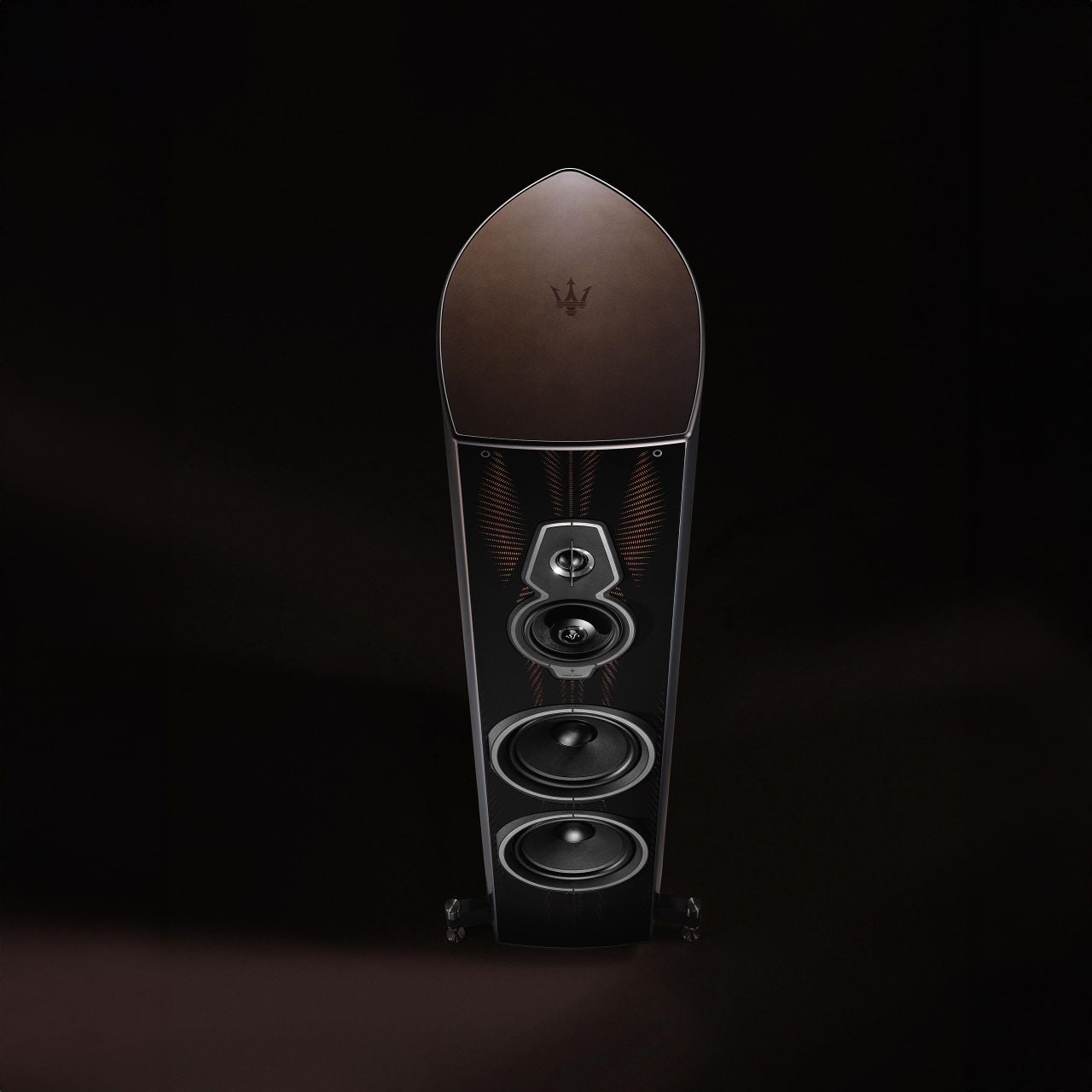 Een bovenaanzicht van de Sonus Faber Amati Folgore vloerstaande luidspreker
